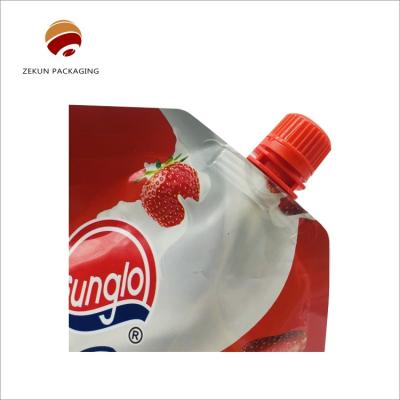 China Reusable Liquid Juice Doypack Spout Pouch With Custom Logo Design for sale
