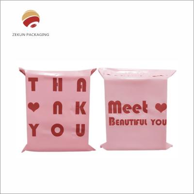 China Custom Printed Pink Shipping Bags Puncture Resistant Non-Toxic for sale