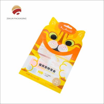 China Bolso de comida para mascotas de diseño personalizado con cremallera Vibrante CMYK Impresión de materiales PET / AL / PE en venta