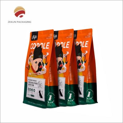 China Custom Pet Food Pouch Vibrant Colors Zipper Top Moisture Proof Gravure Printing for sale