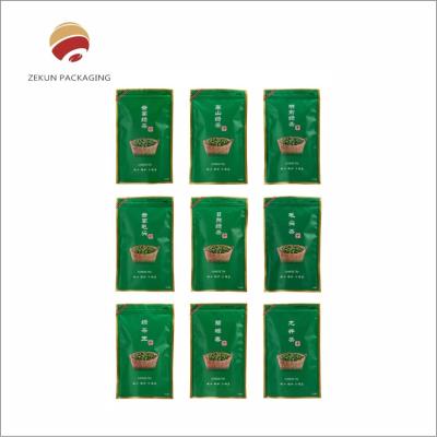 China 250g 500g Customizable Tea Packaging Bags Matt Or Shiny Finish for sale
