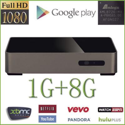 China Google IPTV Player Android Smart TV Box Support XBMC Youtube Android 4.2.2 Amlogic8726-MX for sale