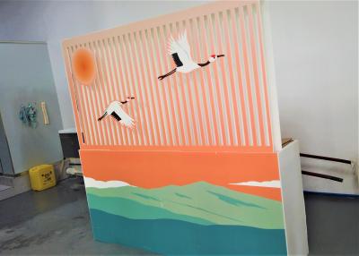 China AA 001 Corrugated Display Board Flexo Corrugated Cardboard Room Dividers for sale