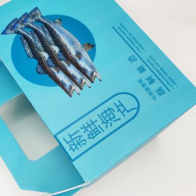 China Blue Food Gift Packaging Box With Handle Anti Mold For Market for sale