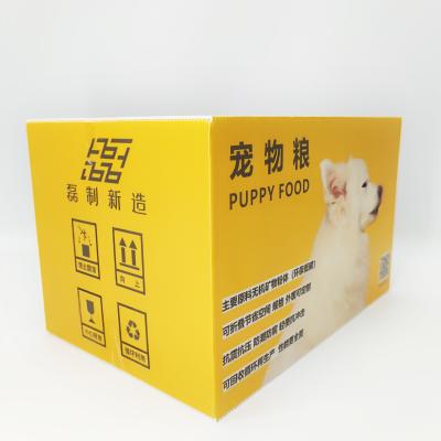 China Reusable Corrugated Plastic Boxes Supermarket Hollow Sheet Pet Food Box for sale