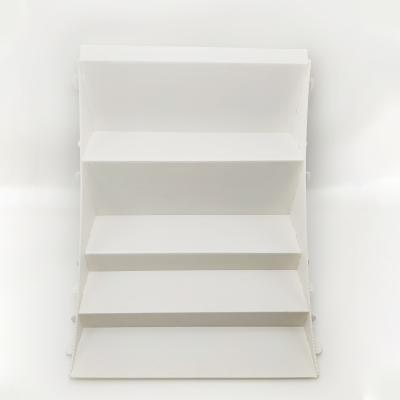 China 1000g/M2 Corrugated Plastic Display 200mmx200mm Cardboard Shelf for sale