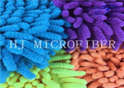 China Colorful Useful Microfiber Big Chenille Fabric Used In Bath Mat Or Car Cleaning Wash Mitt for sale