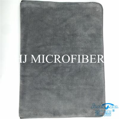 China Grey Color Car Cleaning Cloth Towel High-Low Pile Car Wash Tools Microfiber for sale
