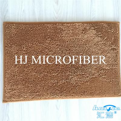 China Super Soft Microfiber Mat Chenille Bath Mat Floor Cushion Grey Color Super Absorbent for sale