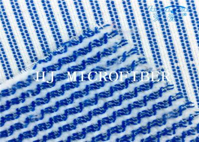 China Blue Mixed White Color  Microfiber Terry Fabric Hard Wire Cleaning Cloth Fabric for sale