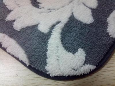 China Jacquard gray microfiber bath mat 40*60 microfiber core foam bathroom anti skid rubber for sale