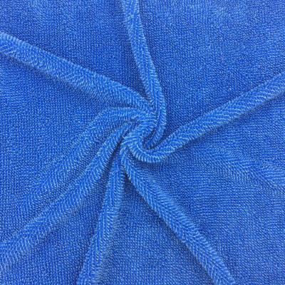 China Microfiber Twist Pile Fabric 450gsm Blue Mop Fabric Cleaning Fabric for sale