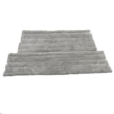 China 450gsm Coral Fleece Fabric Trapezoid 10cm Velcro Tape Grey Flat Dust Mop Household for sale