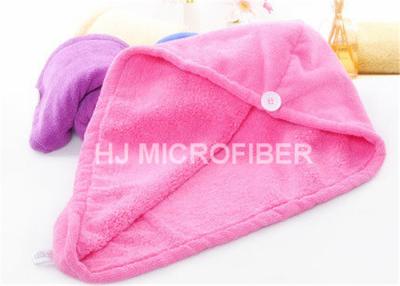 China Pink Hair Drying Tuban Microfiber Bath Towels, 80% Polyester Easy Cleaning for sale