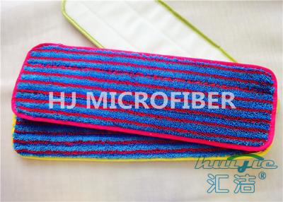 China Almofadas molhadas coloridas do espanador de Microfiber com tiras do vermelho, almofada da lavagem de Microfiber à venda