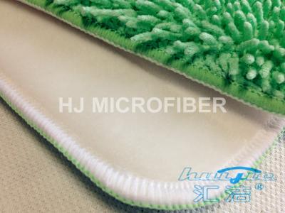 China Cojines de la fregona de la limpieza de la microfibra fácil del verde/cojín reutilizables de la fregona de la felpilla en venta
