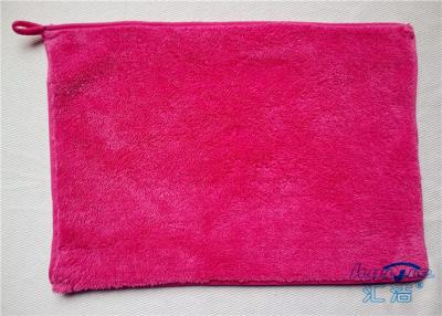 China High Density Fluffy Fleece Microfiber Kitchen Towels Red , Water Absorbing Towel for sale