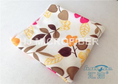 China High Absorbent Flower Printed Streak Free Microfiber Cloth 80% Polyester for sale