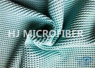 China Turquoise Blue Microfiber Waffle Cloth Polyester & Polyamide 300GSM for sale