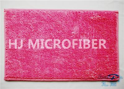 China Small Pink100% Polyester Microfiber Door Mat For Outdoor / Indoor Anti-Slip Backing for sale