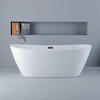 中国 Modern Acrylic Freestanding Bathtub Oval Shape Fresh High Glossy 販売のため