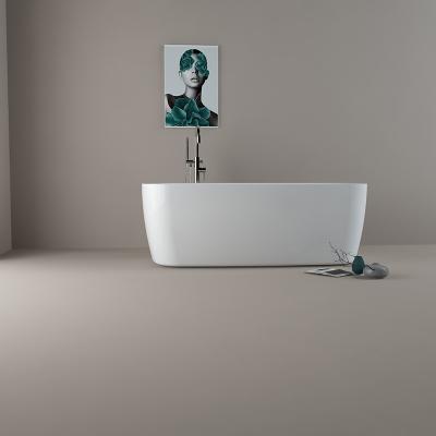 China Soaking Free Standing Bathtub With Faucet Rectangular Shape for sale