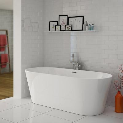 中国 Fresh Pure Acrylic Sheet Free Standing Bathtub With Faucet 5 Years Warranty 販売のため