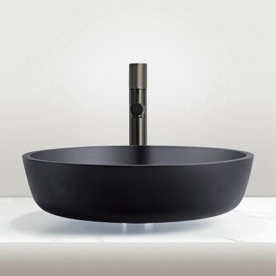 China 420*420*110mm Round Wash Basin With Pop Up Waste Tempered Glass Sink No Overflow Te koop