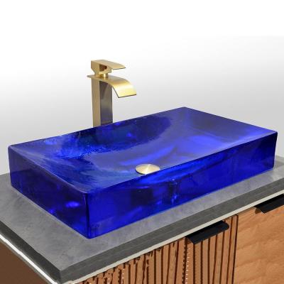 China Tap Hole Free Glass Vessel Basins With Glazed Material CUPC Certificate for sale