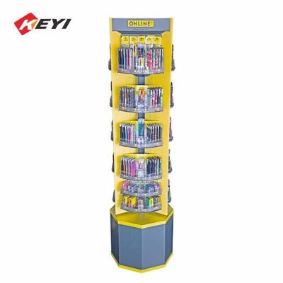 China Retail Store Floor Stationery Stand Fountain Pen Display Racks for sale