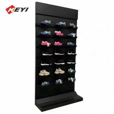 China Custom Retail Shop Floor Footwear Stand Sneaker Shelf Sports Shoe Display Rack for sale