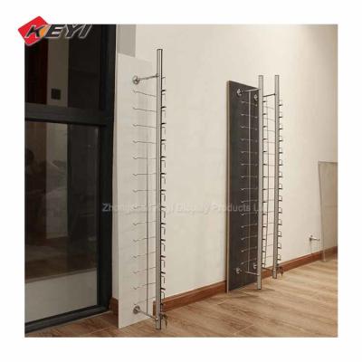 China Optical Shop Sunglasses Stand Wall Mounted Eyewear Display Rod With Lock for sale