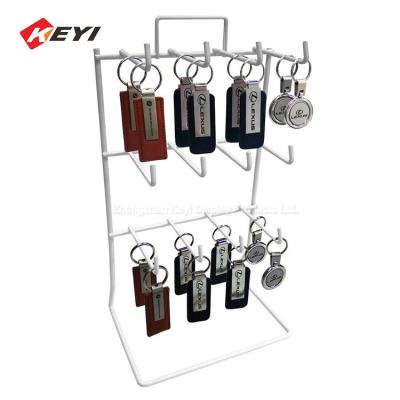 China Metal Hook Stand Counter Keychain Display Rack for retail shop for sale