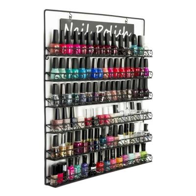 China Wall Mount 6-Tier Black Metal wire Nail Polish Display Rack - Made in China for sale