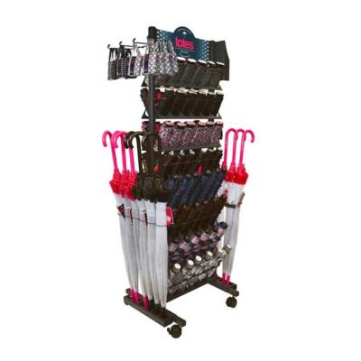 China Customized Pop Pos Floor Stand Umbrella Display Rack For Retail Store for sale