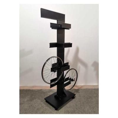 China Floor Standing Metal 8 Shelves Bicycle Bike Wheel Rim Display Rack for sale