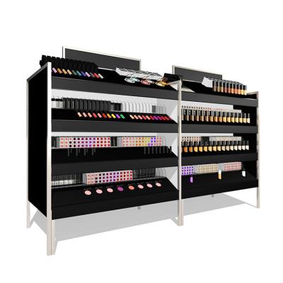 China Cosmetics Store Floor 4 Tier Makeup Display Stand For Lipstick for sale