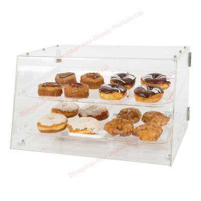 China Factory Customized Bread Shop Counter top Acrylic Bakery Display for sale