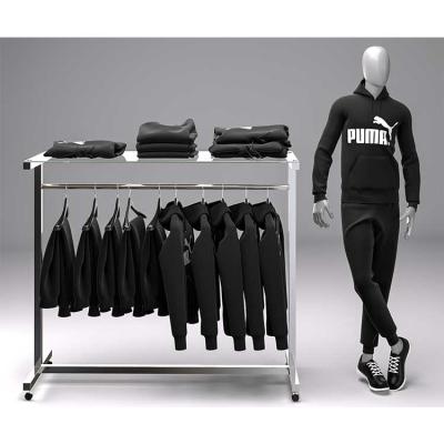 China Custom Retail Shop Clothing Shelves Clothing Store Display Stands for sale