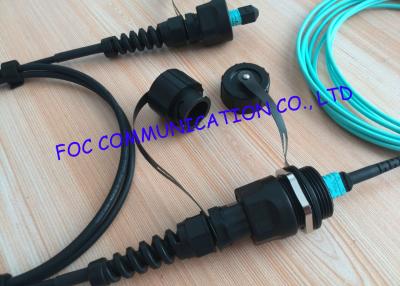 China Armored ODVA MPO Fiber Optic Patch Cord , OM3 10G fibre patch cables For FTTA for sale