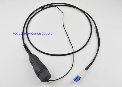 China FTTH Fiber Optic Patch Cord Waterproof Full AXS To LC Duplex Jumper 0.9mm Cable Dia for sale