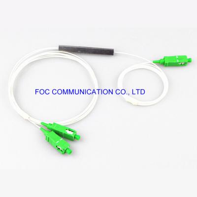 China CATV Systems SC APC Ftth Plc Splitter 1*2 Micro Steel Tube G657A for sale