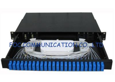Китай Сползающ тип SC 24Port пульта временных соединительных кабелей оптического волокна Маунта шкафа для установки сети волокна продается