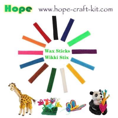 China Flexible Magic Wax Sticks Wax Wire Wikki Stix Doodle Sticks for Kids DIY Art Craft Material STEM InnovationOEM ODM for sale