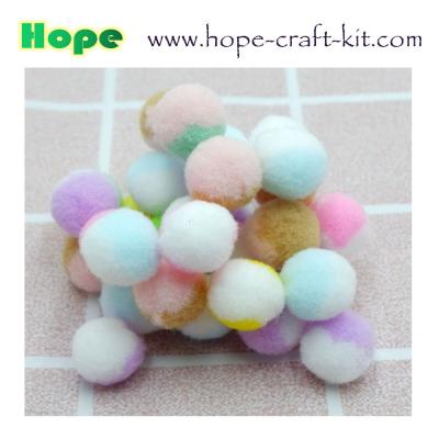 China 2~4 colours soft Pom pom ball for hobbies and children kids DIY hand-crafted material for sale