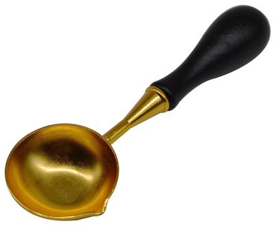 China Black Wooden Handle Wax Seal Spoon for sale