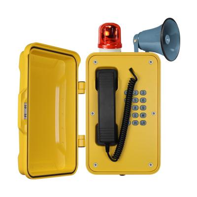 China IP67 Heavy Duty Industrial Broadcast Telephone With Beacon And Flashing Lamp for sale