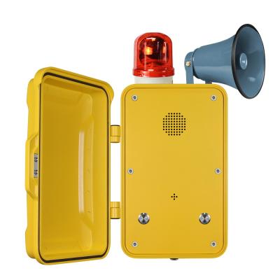China PoE Powered Yellow Broadcast Telephone / Impact Resistant Tunnel Telephone for sale
