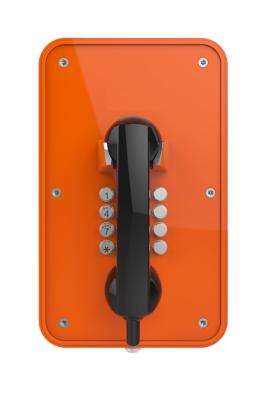 China Vandal Resistant Industrial Analog Telephone / Analog Wall Phone With Metal Keypad for sale