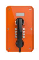 China Orange Industrial Weatherproof Telephone With LCD Display And Rugged Handset for sale
